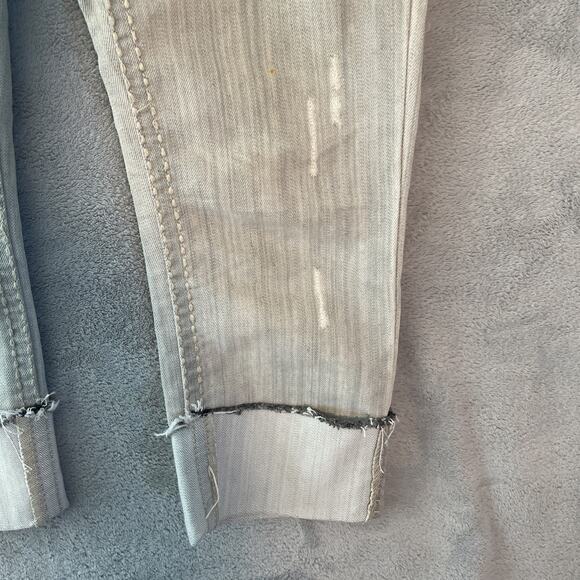 Almost Famous Vintage Y2K Low Rise Capri Jeans Women's Size 5 Rhinestones Bling - Picture 4 of 13